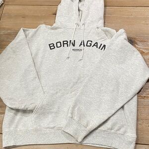 Gray 'Born Again' Hoodie